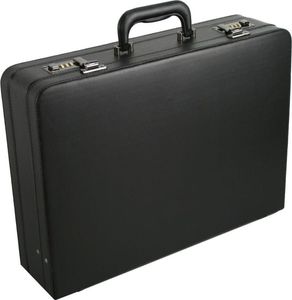 Extra große Aktenkoffer 46 cm Schreibplatte Erweiterbar Schwarz D & N – Bowatex
