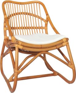 vidaXL Ratanové křeslo světle hnědé lněné - Ratanové křeslo - Ratanové židle - Relaxační křeslo - Relaxační židle