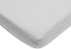 Mušelínové prestieradlo do postieľky New Baby 120x60cm šedé