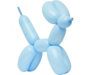 50 Modellierballons pastell hellblau