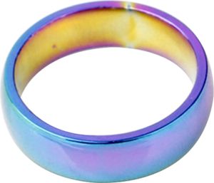 Mode Männer Frauen Regenbogen Hochzeit Party Band Ring Schmuck Valentinstag Geschenk-Mehrfarbig,US 6