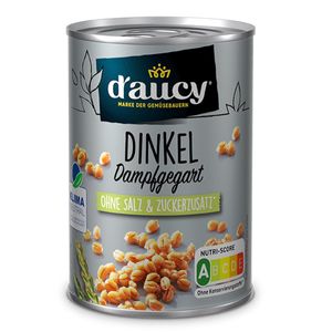 d'aucy Dinkel - 100% ohne Salz und Zuckerzusatz, ohne Konservierungsstoffe, klimaneutral, 110 Gramm Dose, Inhalt:1 Dose