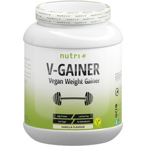 Mass & Weight GAINER - ohne Zucker - V-GAINER 2kg Vanille - Masseaufbau - ohne Maltodextrin & Zusatzstoffe - 2000g vegan