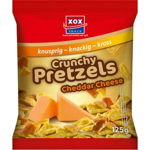 XOX Crunchy Pretzels Cheddar Cheese Brezelstücke 125g 9er Pack