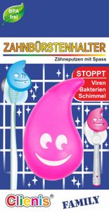 Clienis© Family Zahnbürstenhalter mit mikrobiotischer Wirkung IN PINK