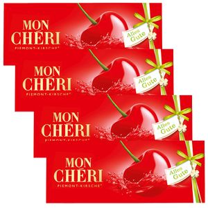 Mon Cheri Likör Kirschen aus Halbbitter Schokolade 105g 4er Pack