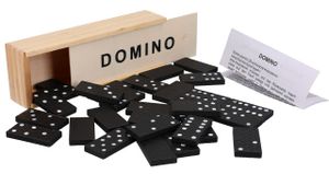 Domino Spiel Dominosteine in Holzbox Gesellschaftsspiel Familienspiel Dominospiel Reisespiel