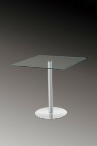 GLAS Esstisch Küchentisch Tisch Glastisch ESG Säulentisch Facettenschliff NEU