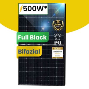 5x Solarmodul 500W Bifazial Glas-Glas Photovoltaik Solarpanel