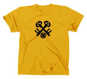 Styletex23 T-Shirt Schlosser Handwerk Zunft Logo, gelb, L