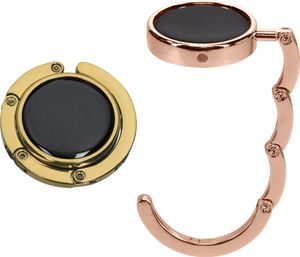 kwmobile Taschenhalter für Tisch - 2x Faltbare Antirutsch Handtaschenhalter Tisch Haken - Taschen Aufhänger - Geschenkidee Gadgets für Frauen -