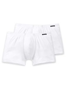 SCHIESSER Herren Shorts 2er Pack - Pants, Boxer, Essentials, Baumwolle Stretch Weiß XL