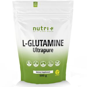 L-GLUTAMIN Pulver 500g Vegan - Neutral & hochdosiert Ultrapure ohne Zusatzstoffe - 99,95% natur rein - Fermentiertes L-Glutamine Powder - Aminosäure - glutenfrei & laktosefrei