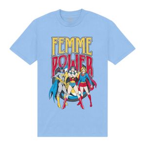 DC Comics - "Femme Power" T-Shirt für Herren/Damen Unisex PN293 (XXL) (Blau)