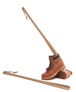 2x Schuhlöffel lang aus Holz - Schuhanzieher, 63 cm, Holzschuhlöffel : 2 Stück