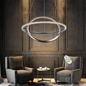 ZMH LED Pendelleuchte Modern Dimmbar Hängelampe in chrom mit Fernbedienung Pendellampe Drehbarer Ring 37W Hängeleuchte Esstischlampe 150cm höhenverstellbar für Wohnzimmer, Schlafzimmer und Küche [Energieklasse A++]