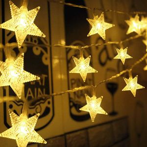 LED Stern Lichterkette Batteriebetrieben Innen Außen Home Party Weihnachten Hochzeit Deko, Warmweiß, 3m