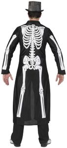 Skeleton Skelett Mantel Halloween Karneval Fasching Kostüm 52/54