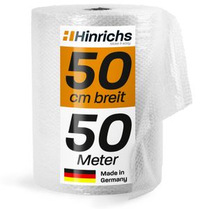 Hinrichs 50 cm x 50m Luftpolsterfolie inkl. Cutter