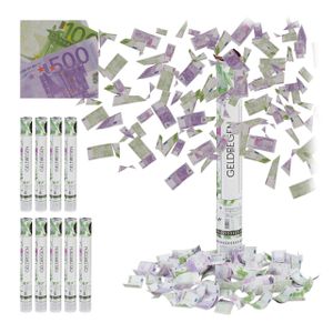 relaxdays 10 x banknoty Party Popper 40 cm