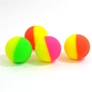 4x Flummis Springball neon zweifarbig Hüpfball Bälle Netz 42mm Kinder Mitgebsel