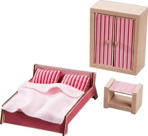 HABA 301988 - Little Friends – Puppenhaus-Möbel Schlafzimmer für Erwachsene 4010168219240