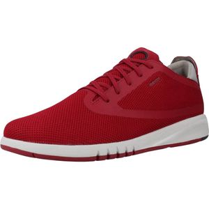 Geox U AERANTIS D - KNITTED TEXT. Herren Sneaker low in Rot, Größe 42