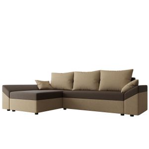 Mirjan24 Ecksofa Dante L, Eckcouch, Couch mit Bettkasten und Schlaffunktion, L-Form, Wohnzimmer (Farbe: Alova 07 + Alova 68)