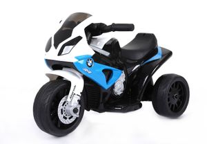 Kinder Electromotorrad BMW S 1000 RR Elektro Dreirad, Batteriebetriebenes Motorrad, 3 Räder, lizenziert, 1x Motor, 6V Batterie, Blau