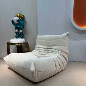 Sofa – Einzelsessel Schlafsofa Sessel Relaxsofa mit hocker Beige