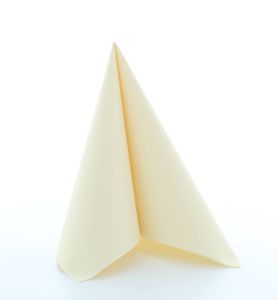 Softpoint Serviette in Creme, 1/4-Falz, 40 x 40 cm, 50 Stück - Mank