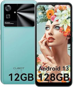 CUBOT Note 21 Handy Ohne Vertrag 12GB+128GB/1TB, Android 13 Smartphone, 6,56 Zoll 90 Hz, 50 MP Kamera, 5200 mAh Akku GPS/OTG/Face ID Grün