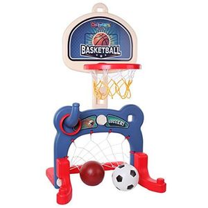 Dazmers 3-in-1-Sportspielset für Kinder – Basketballkorb, Fußballtor und Ringwurfspiel – Idealer Indoor- und Outdoor-Spaß für energiegeladene Kinder – Fördert körperliche Aktivität bei Kleinkindern – 18,5 x 6 x 21,75