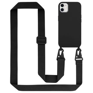 Cadorabo Ochranné pouzdro pro Apple iPhone 11 Case v černé barvě Pouzdro na mobilní telefon s řetízkem Délka nastavitelného řemínku na šňůru