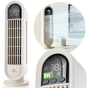 Kompakter und leiser Tischventilator Spacetronik AirPuff 4 mit Akku, 90° Oszillation, 12h Timer, 3600 mAh Akku, 3 Geschwindigkeitsstufen Ventilator