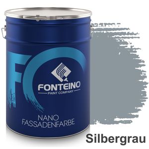 Nano Fassadenfarbe Außenfarbe Wandfarbe Fassadenschutz - Silbergrau 5L