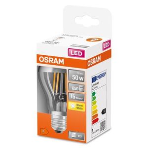 Osram LED Leuchtmittel Birnenform Kopfspiegellampe Mirror 7W fast 60W E27 silber warmweiß 2700K