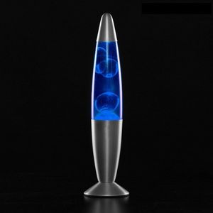 GKA tolle Magma Lava Lampe blau Lavalampe Tischlampe Tischleuchte 34 CM