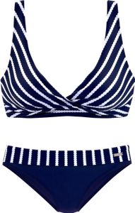 LASCANA Triangel-Bikini marine-weiß Größe 42 C LASCANA Triangel-Bikini marine-weiß Größe 42 C
