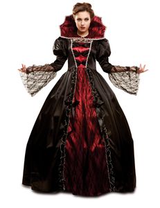Halloween-Kostüm Barock Vampirin für Damen