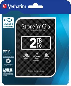 Verbatim Store n Go 2,5      2TB USB 3.0 black Gen 2