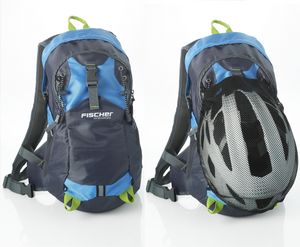 FISCHER Fahrrad- Rucksack mit Helmnetz blau