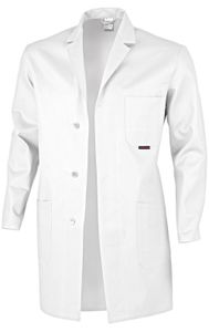 Pracovný plášť Qualitex - klasický pracovný plášť - BW 270 - odolný z čistej bavlny - farba: biela - muži: 44 - ženy: 38