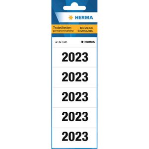 HERMA Ordner-Inhaltsschild "2023" 60 x 26 mm bedruckt weiß 100 Etiketten