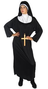 Nonnen Kostüm für Damen Gr. S-XXXXL, Größe:XXL
