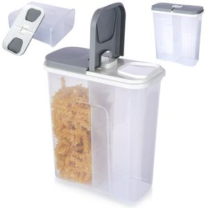 Küchenbehälter mit Dosierer Vorratsdose Schüttdose für Trockenvorräte geteilt 2,8 L
