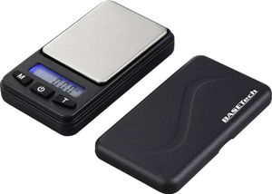 Basetech Taschenwaage Wägebereich (max.) 200 g Ablesbarkeit 0.01 g batteriebetrieben Silber