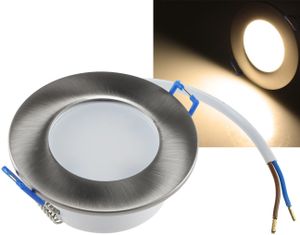 LED-Einbauleuchte 'Flat-30 FR-R' 3000K Ø85x30mm, 5W, 460lm, IP44, rund, poliert