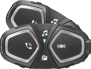 Interphone Cellularline Connect Intercom 2 Einheiten Schwarz  Schwarz One Size