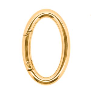 1 Ring Karabiner Innen-Ø Größenwahl Farbwahl Metall Ringkarabiner Schlüssel, Farbe:gold, Größe:Oval | 48 mm x 30 mm x 5 mm